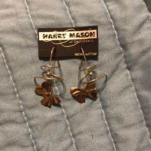 Harry Mason gold butterfly earrings